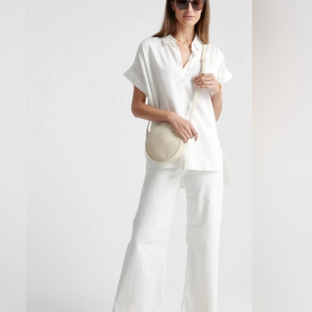 FRAME White‎ Linen Button-down blouse size XS